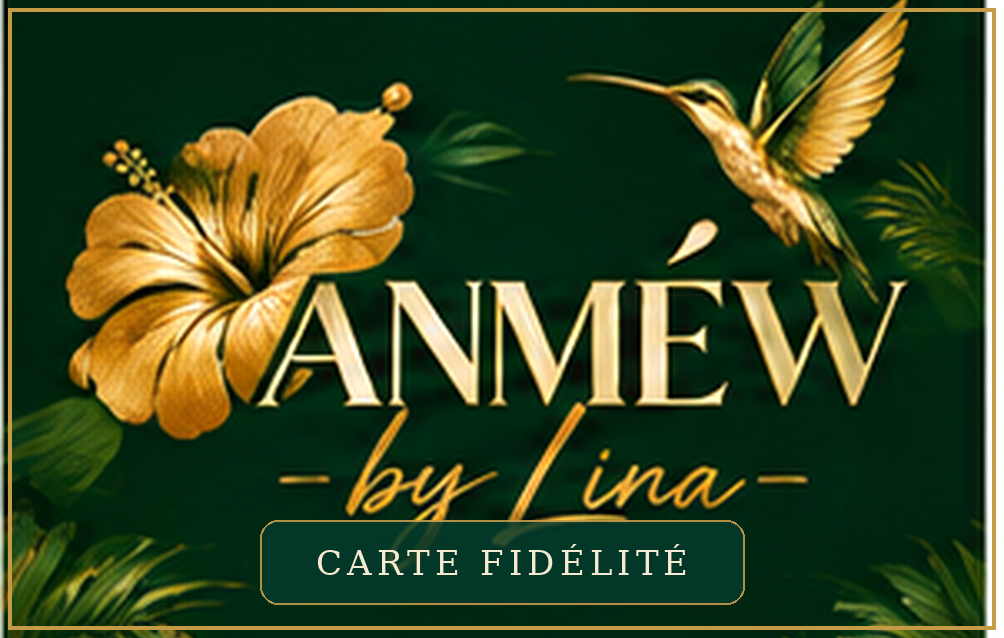Recto de la carte fidélité ANMÉW by Lina