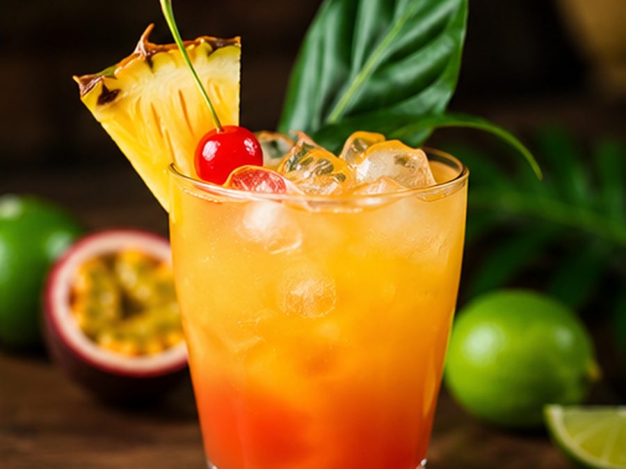 Cocktail tropical au rhum ANMÉW by Lina